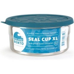 Blue Water Bento - Seal cup XL Lekvrij - bewaarbak - RVS - met silicone deksel - 650ml.